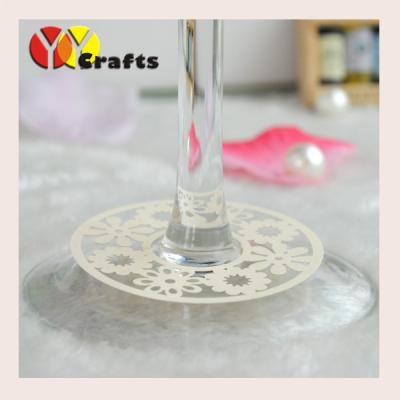 China Flowers Wine Claims Decoration For Engagement Wine Glass Bottom for sale