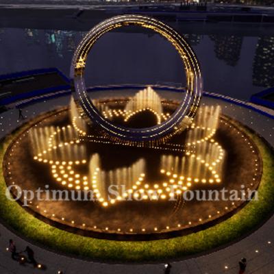 China Modern Contemporary Huge Musical Project Dancing Fountain Sculpture Fountain Equipment for sale