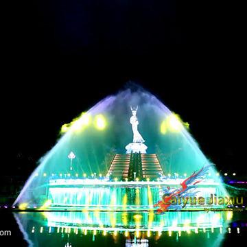 China Modern Lake Fountains Water Dancing Laser Fountain Musical Show and Water Screen for Projector for sale