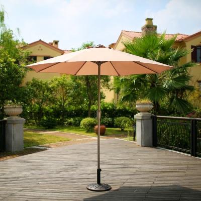 China With Crank Plastic Popular Single Center Pole Straight Beach Umbrella for sale