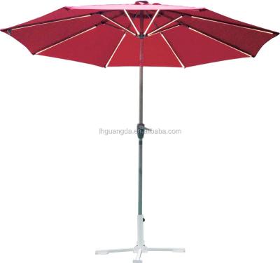 China Outdoor Furniture LED Pole Light Center Solar Outdoor Umbrella for sale