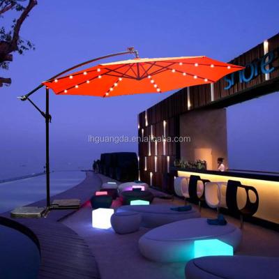 China 2020 Garden Leisure Banana Umbrella Banana Umbrella Outdoor Hanging Waterproof Cantilever Beach Patio Sun Umbrella for sale