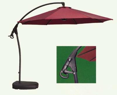 China Octagon Open Pole Cafe Push Hotel Umbrella Hanging Banana Umbrella for sale