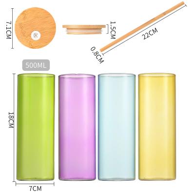 China New Product Explosion Disposable High Temperature Resistance Glass Cup With Straw for sale