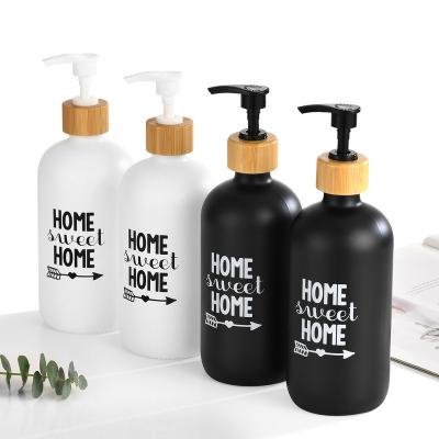 China Factory Outlet Split Bottle Glass Disposable Soap Dispenser Set With Ome Suppliers for sale