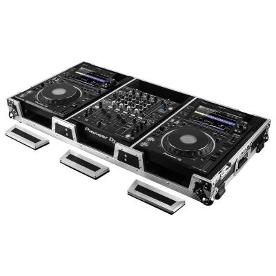 China Durable reinforce aluminum dj flight cases cheap cheap dj cases for dj mixer and 2 media players for sale