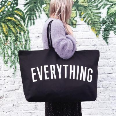 China 100% Cotton Grocery Tote Bag Giant Oversized Canvas Eco-Friendly Women Hand Carry Sports Gym Bag Large Duffel Bag for sale