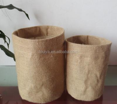 China Recyclable Storage Packaging Netting Small Jute Bag For Plants for sale