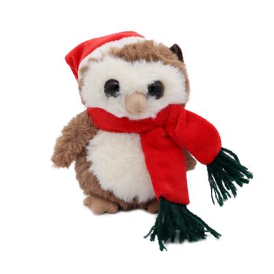 China Factory Price Low Quality High Quality Plush Toys Stuffed Animal Scarves Christmas Hats Owl Gifts Big Eyed Plush Toys for sale