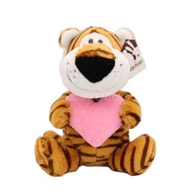 China Plush China Manufacturer New Product Stand Up Heart Tiger Plush Toys For Baby for sale