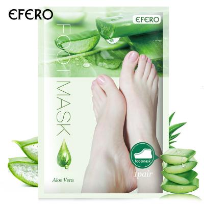 China Remove Thick Corneal Layers EFERO Organic Lavender Foot Mask Peeling Exfoliating Feet Mask Exfoliating Socks Feet Peel Mask for sale