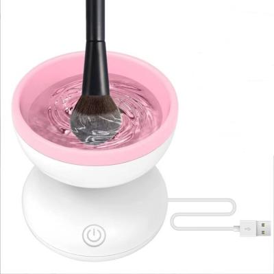 China Portable Pink Makeup Brush Cleaner Silicone Makeup Brush Cleaning Machine USB Wash Tool 1 for sale