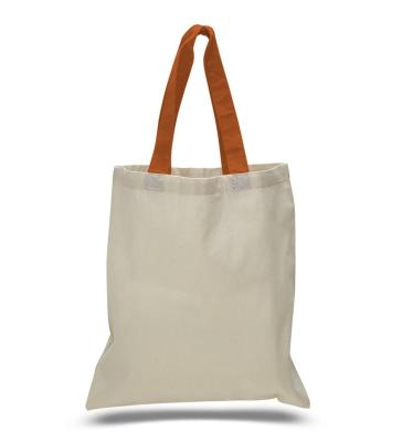 China Wholesale Small Handled Calico Bags With Your Own Logo for sale