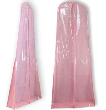 China Non woevn eco-friendly PVC wedding garment bag for dresses, clear garment bags for dresses for sale