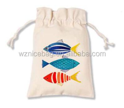 China 2022 new arrival cotton eco-friendly natural drawstring bag reusable for sale