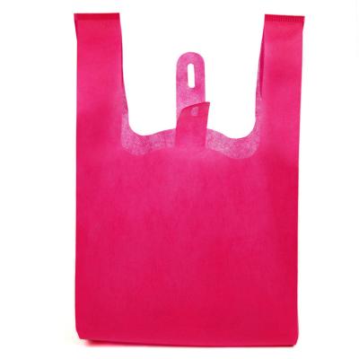 China Eco Buying Cheap Non Woven T Shirt Bag Vest Non Woven Bag for sale