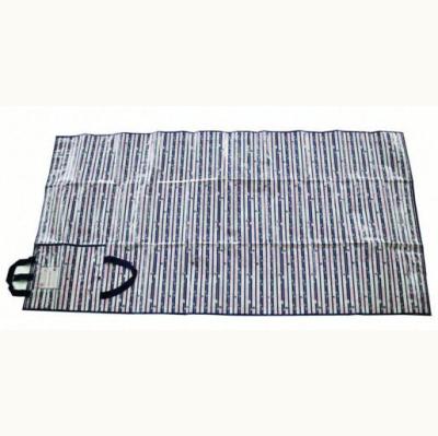 China Manufacturer foldable supply custom logo printing new item pp woven professional promotional foldable beach mat for sale