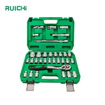 China 2022 Hot Sale Vehicle 32pcs Socket Screwdriver Set Ratchet Wrench Socket Wrench Combination Kits For Car Bike Repair Quick Tool Kit for sale