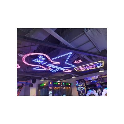 China Ceiling Neon Light Stores Outdoor Advertising Glass Wall Hanging Strip Light Indoor Neon Light Neon Rack for sale