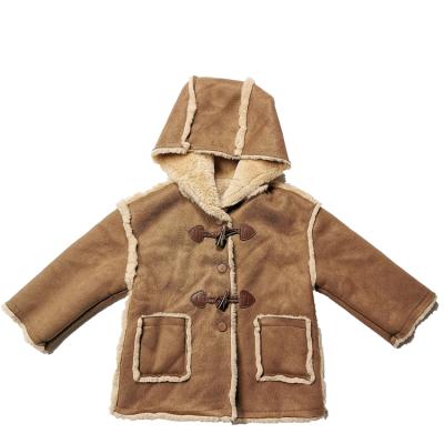 China Wholesale Reversible Winter Baby's Coat Suded Reversible Windproof Long Warm Jacket With Hooded for sale