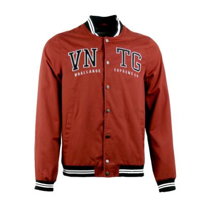 China Quality Viable Cheap Twill Jacket Red Button Breathable China Jacket Coat for sale