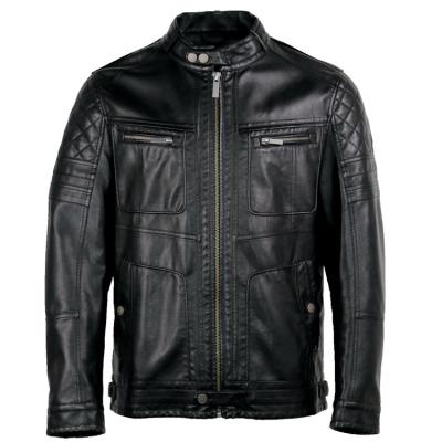 China Sustainable 2021 Winter Motorbike Custom Embroidered Leather Jackets For Men for sale