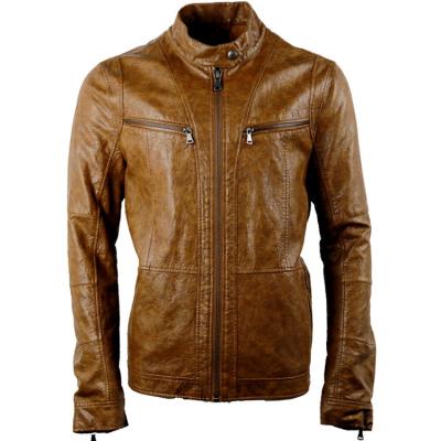 China Spring Sustainable Western Best Selling Character Lightweight Motorcycle Leather Jacket For Man for sale