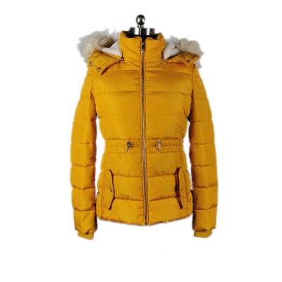 China New Design Luxury Brand Anti-wrinkle Lightweight Yellow Short Winter Jacket Coat For Women for sale