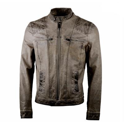 China High Quality Waterproof Blazer Motorcycle Riding Dyed Faux Leather Jacket For Men for sale