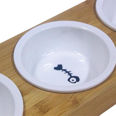 China Non-automatic Wooden Cat Bowl Pet Bowls Dog Bowl Feeders Design for sale