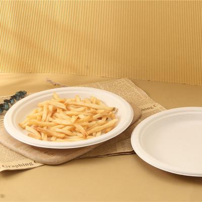 China Sugarcane Disposable Biodegradable Bagasse Utensil Microwavable Compostable Dishes For Events for sale