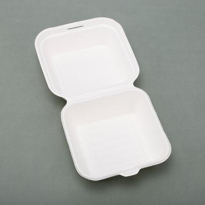 China Non-Toxic Biodegradable Compostable Fast Food Wrapping Food Paper Craft Bagasse Sugar Cane Disposablebox Takeout Containers for sale