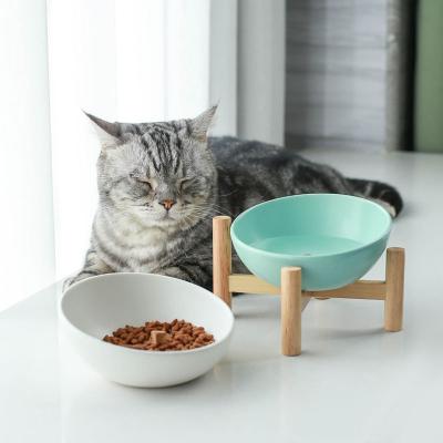 China Sustainable Ceramic Pet Bowl Pet Supplies Oblique Bowl Customized Pet Bowl for sale