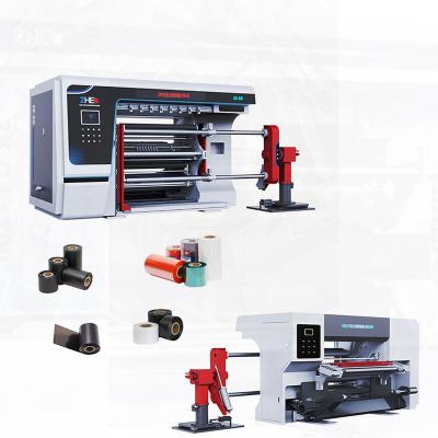 China Stores BOPP, POF, PVC Film Water Bottle Label Building Material Film Slitting Rewinding Machine for sale