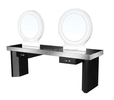 China Commercial wholesale furniture four side mirror with table living room mirror station for sale HB-B364-B4 for sale