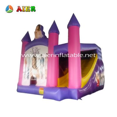 China Waterproof inflatable violetta themed bouncy house with combo jumping slide bouncer for sale for sale