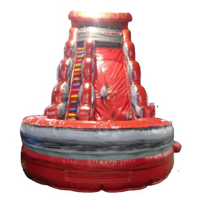 China Hot-sale waterproof inflatable red colorwater slide for sale for sale