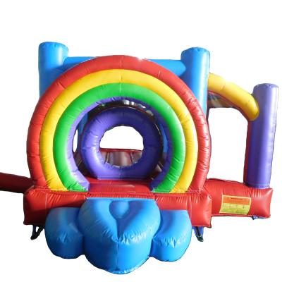 China Hot-sale waterproof inflatable rainbow themed bouncer jumping castle for sale for sale