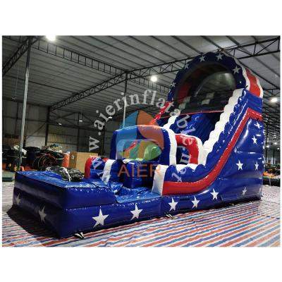 China American commercial style kids and adults style waterproof inflatable American boxing waterslide for party rental for sale