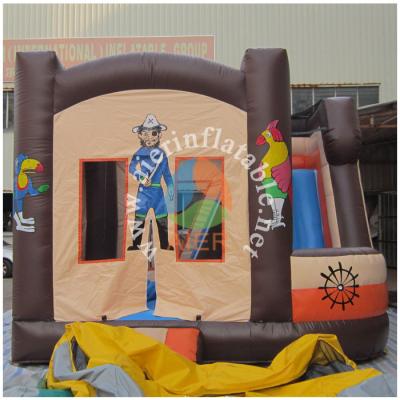 China water proof & Fire Resistance Commercial Pirate Inflatable Bouncer House With Slide Kids Party Castle For Sale for sale