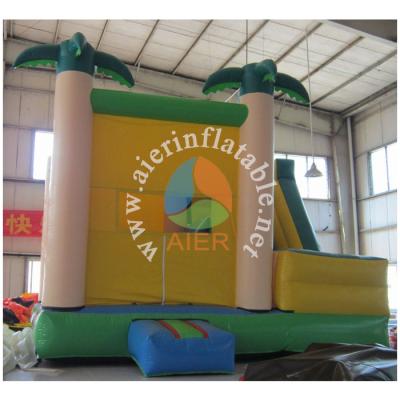 China water proof & commercial fire resistance Forest Inflatable Bouncer House With slide kids party castle for sale for sale