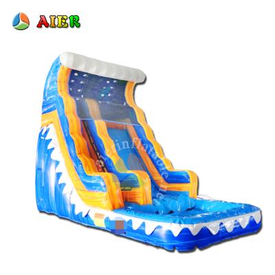 China 3-12-years-old Mini Inflatable Kid Play Indoor Commercial Grade Water Slide Inflatable Slide With Pool For Kids for sale