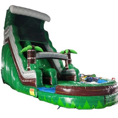 China Popular flame retardant green inflatable water slides inflatable amusement waterslide for kids commercial inflatable slides for sale for sale