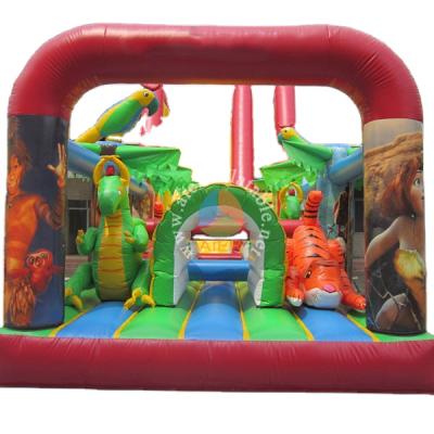 China water proof & Fire Resistance Forest Adventure Slide Outdoor Commercial Inflatable Dry Kids Playground For Sale for sale