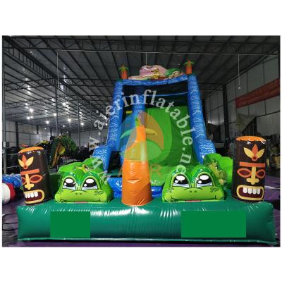 China waterproof & Fire resistance cute forest theme inflatable water slide for kids and adults for sale