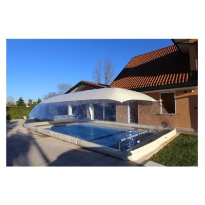 China Inflatable waterproof and flame retardant swimming pool inflatable transparent dome tent cover for sale