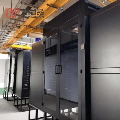 China Computer Intallation Customized Logo Containeried Server Room Cooling Equipment Data Center Aisle Supplier for sale