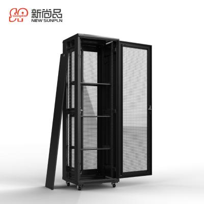 China SPCC Cold Rolled Steel Network Cabinet 32U Standard 19 Inch Rack Mount Server Rack For Computer Equipment Glass Steel Door for sale