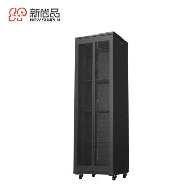 China SPCC Cold Rolled Steel 32U 600/800mm Width 4 Post Depth Adjustable Locking Knock Down Network Computer Equipment Quiet Enclosure Fan for sale