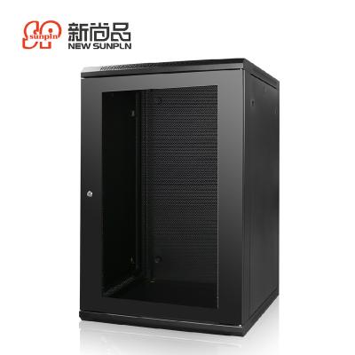 China SPCC Cold Rolled Steel Fully Assembled Enclosed Fan Wall Mount Network Server Cabinet Professional Enclosure Black 19 Inch Server Rack RACK-450MM(9U) for sale